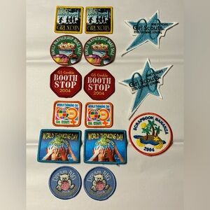 Lot of 15 Girl Scouts of America program patches, discontinued assorted years